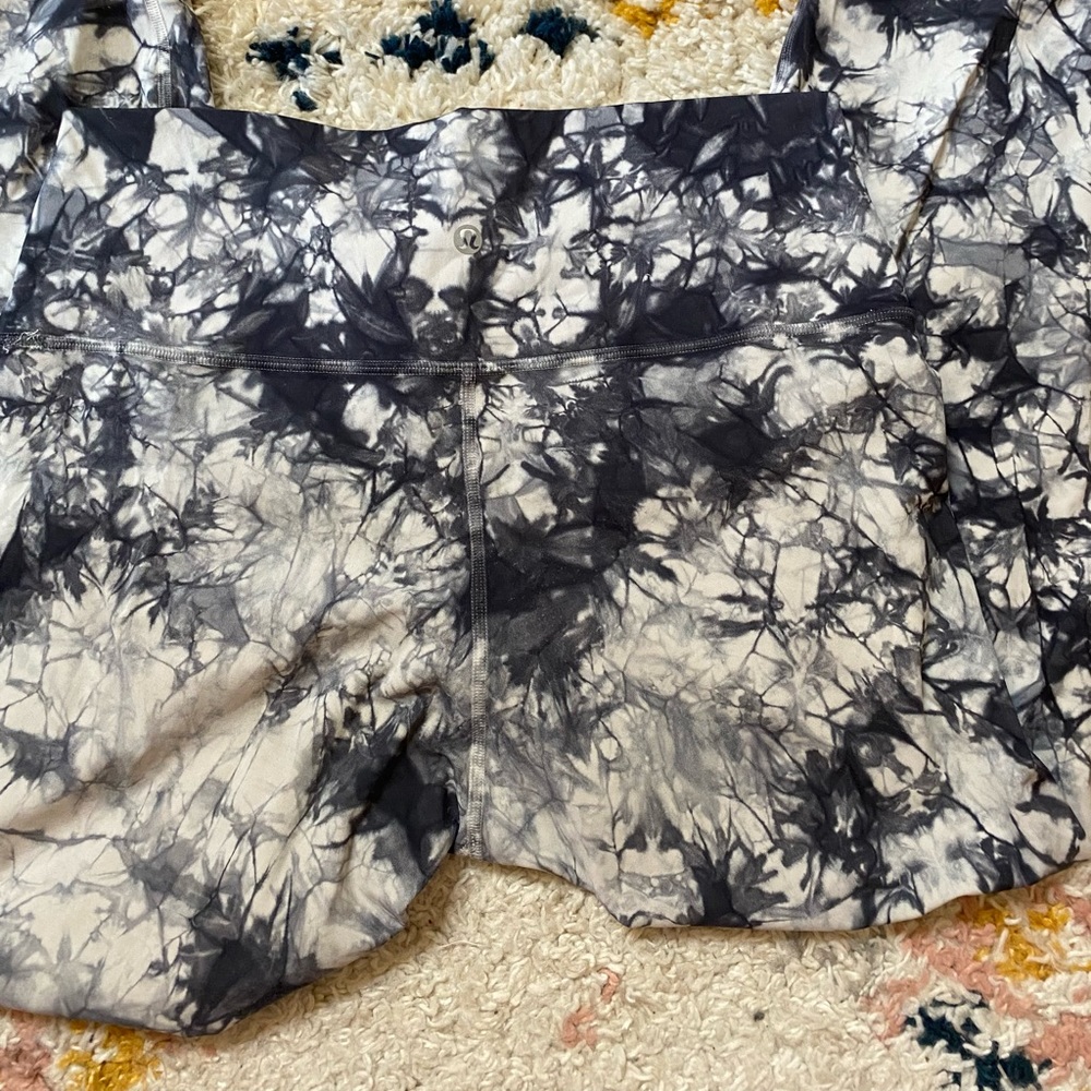 Lululemon Align Tie Dye Black and White Leggings